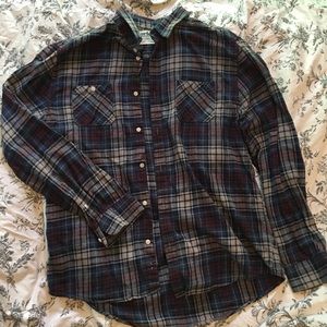Urban pipeline plaid button up